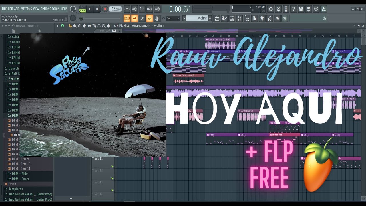 Rauw Alejandro - Hoy Aquí (FL Studio  FLP FREE)